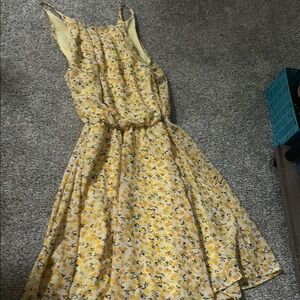 Francesca's Collections Yellow Halter High Low Sundress